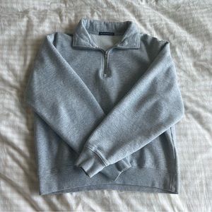 Brandy Melville Missy Half-zip Sweatshirt in Grey